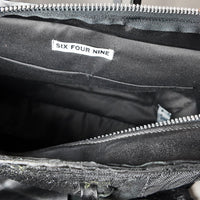 Leather Textile Tote Bag #001