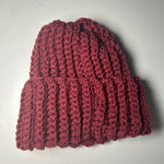 Knit beanie -burgundy